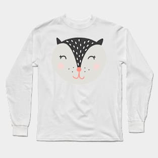 Cute Cartoon Cat Long Sleeve T-Shirt